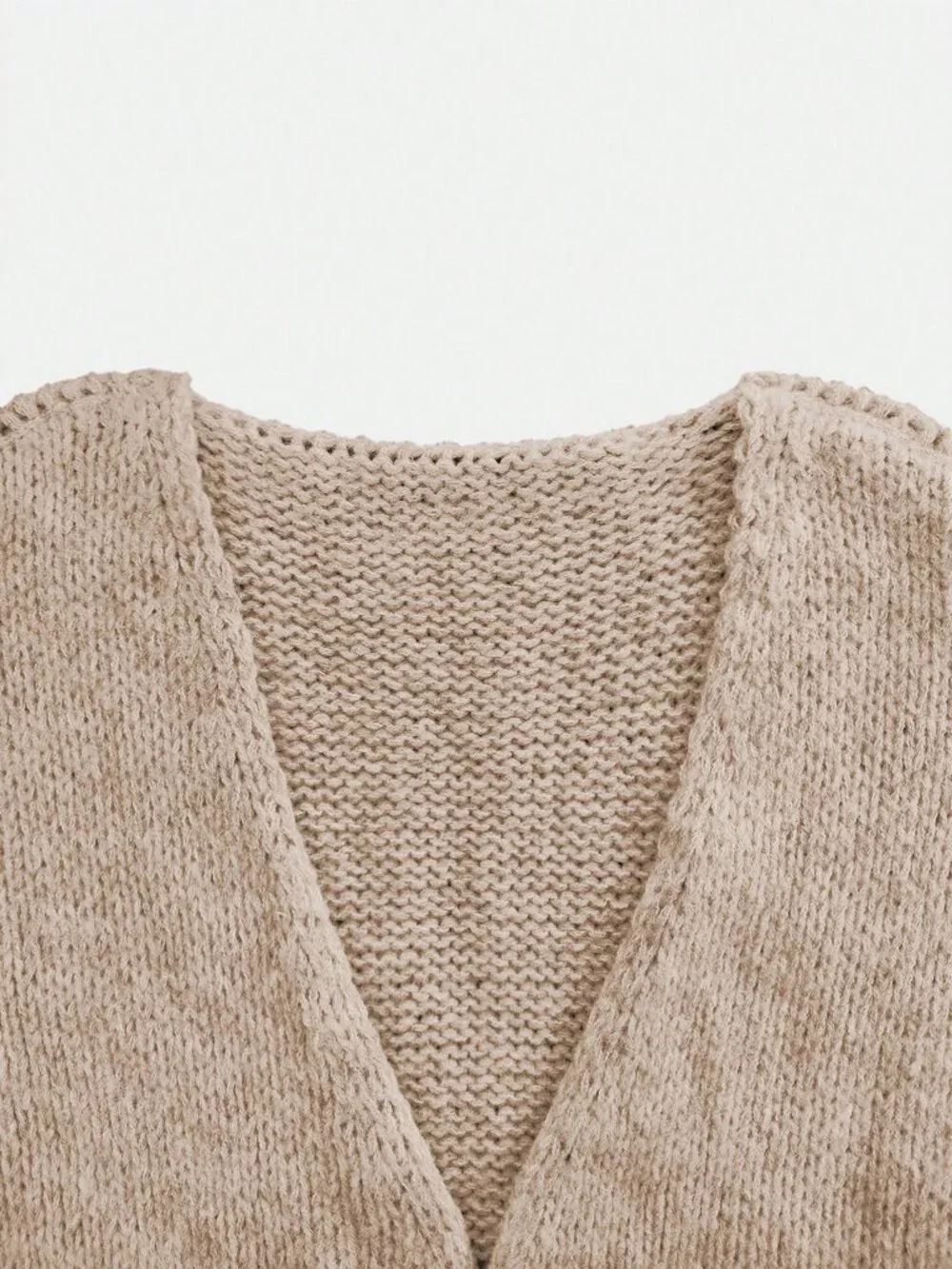 Khaki Casual Women's Loose Sweater